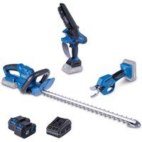 Akku-Garten-Set AGS200 Scheppach - 20V | Astschere | Gehölzschneider | Heckenschere | inkl. 2x 4Ah Akku & 2