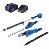 Akku-Multifunktionsgerät C-PHTS410-X Scheppach | Schnittlänge Heckenschere/Hochentaster 410/180 mm