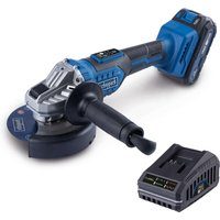 Akku-Winkelschleifer BC-AG125-X Scheppach | Brushless | Schleifscheiben Ø125mm | Drehzahl 3000-10000min-1 | inkl. 2Ah Akku & 2