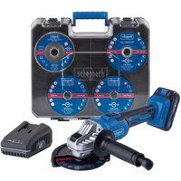 Akku Winkelschleifer C-ATB15/1-X Scheppach - 20V | 125mm Durchmesser | 2500-10000min-1 Drehzahl | Koffer u. 15tlg. Zubehörset | inkl. Akku & Ladegerät