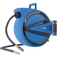 Automatik Druckluft Schlauchtrommel AHR15 Scheppach - 15m Schlauchlänge | max. 15 bar Arbeitsdruck | 180° schwenkbar | tragbar | mit Autostopp