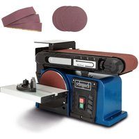 Band und Tellerschleifer BTS900 Scheppach - 370W | 230V | 915x100mm Band | inkl. 6-tlg. Schleifset