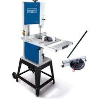 Bandsäge HBS400 Scheppach - 750W | 170mm Schnitthöhe | 6-15mm Sägebandbreite | 360-720m/min Sägegeschwindigkeit | inkl. 2 Sägeband