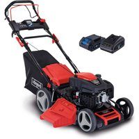 Benzin-Rasenmäher MS225-53E VS Scheppach - 6PS | 53cm Schnittbreite | Radantrieb | 65L Fangbox