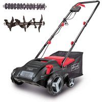 Elektro Vertikutierer SC32 Scheppach - Arbeitsbreite 32cm | 30L Korb | Vertikutier- & Lüfterwalze