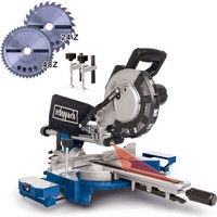 Kappzugsäge HM2000 SE Scheppach - 65mm Schnitthöhe | 340mm Schnittlänge | Laser | inkl. 2.Spannvorrichtung & 2.Sägeblatt