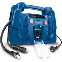 Kompressor Airforce 5 Scheppach - 8 bar | 230V & 12V Anschluss | LCD Display | ölfrei | tragbar & mobil | ideal für Auto / KFZ | inkl. Zubehörset