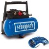 Kompressor HC06 Scheppach - 1200W Motor | 200 L/min | 8 bar | inkl. 5m Spiralschlauch