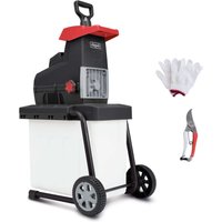 Leisehäcksler GS60 Scheppach - Aststärke 45mm | 60L Box | Selbsteinzug & Rücklauf | inkl. Zubehör