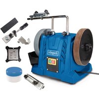 Nass-Schleifsystem TIGER 5000S Homekit Scheppach - 150W | 200mm Schleifstein | 40mm Stärke | 120 min-1 Drehzahl | Winkellehre & Abziehpaste