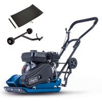Rüttelplatte HP1100S Scheppach - 11 kN | 5.5PS | 25cm Verdichtungstiefe | Vorlaufgeschw. 25 m/min | Größe 530x350 mm