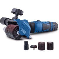 Satiniermaschine MRS500 Scheppach - 10-60 mm Bürstenbreite | variable Drehzahl | Bürstenschleifer inkl. Schleifbürstenset | Renovierungsschleifer