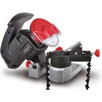 Scheppach Kettenschärfer KS1200 | 200W Leistung | Schleifscheibe- Ø 100mm | Bohrungs- Ø 10mm | großer Funkschutz | kompakte Bauweis | robustes Gehäuse