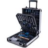 Werkzeugkoffer WZT187 Scheppach - 187-tlg. | Haushalt | Baustelle | Werkstatt | Trolleyfunktion | inkl. Aluminium Koffer