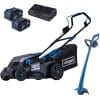 Akku-Rasenmäher BC-MP380 LT Scheppach - inkl. Akku-Rasentrimmer C-LT240-X + 2x 4Ah Akku + 4