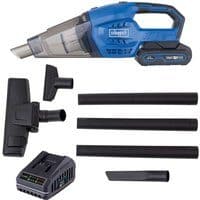 Akku Handstaubsauger C-HVC150-X Scheppach - 20V | 560ml Fassungsvermögen | Faltenfilter F9 | 10kPA Saugleistung | inkl. 2Ah Akku & 2