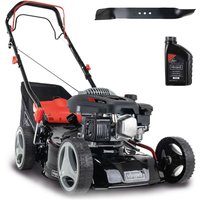 Rasenmäher MS150-42 scheppach - inkl. 2. Mäh-/ Mulchmesser + 1 Liter Rasenmäheröl