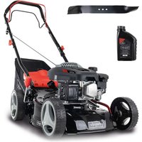 Rasenmäher MS150-42 scheppach - inkl. 2. Mäh-/ Mulchmesser + 1 Liter Rasenmäheröl